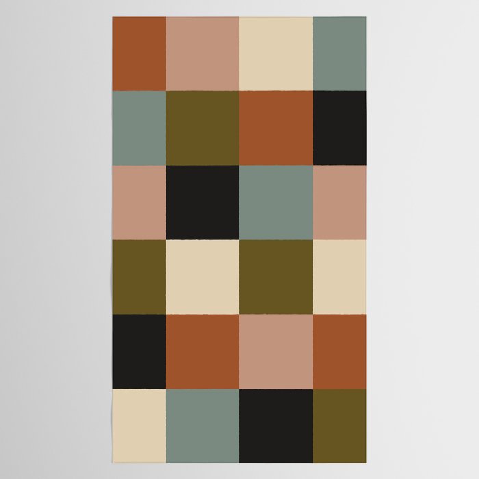 Bold Colorful Checks Pattern - Large II Tablecloth Gallery Image 2