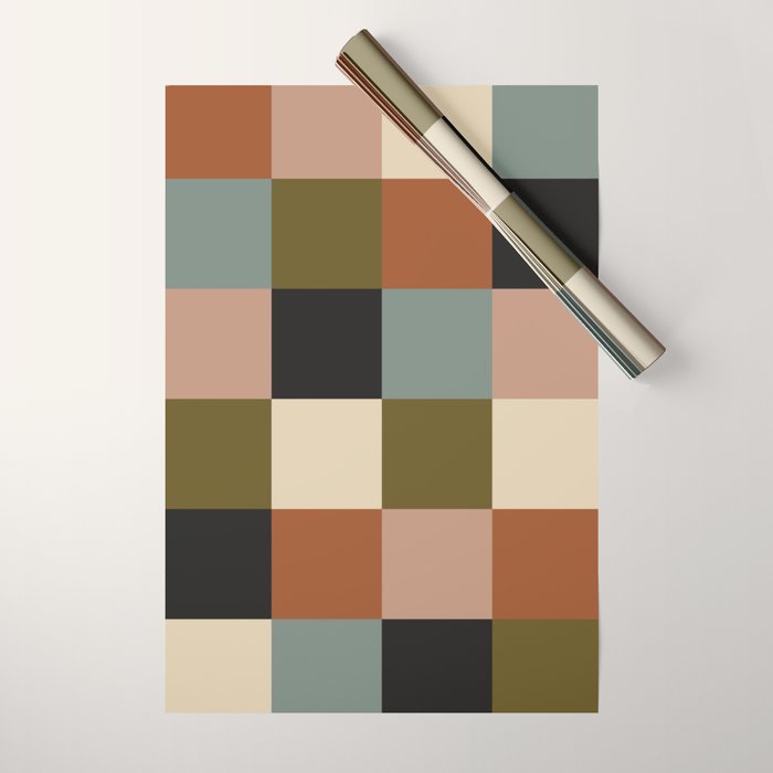 Bold Colorful Checks Pattern - Large II Wrapping Paper Gallery Image 1