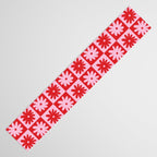 Pink & Red Checkerboard Flower Pattern Table Runner Gallery Image 3
