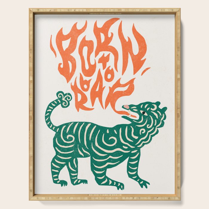Born to roar Tiger Serving Tray Gallery Image 1