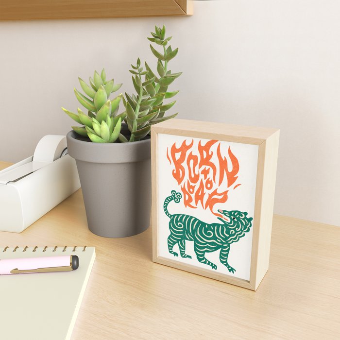 Born to roar Tiger Mini Art Print Gallery Image 2