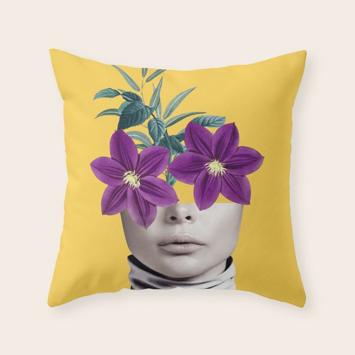 Floral Portrait 2 Throw Pillow Gallery Image 6
