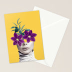 Floral Portrait 2 Stationery Card Gallery Image 2