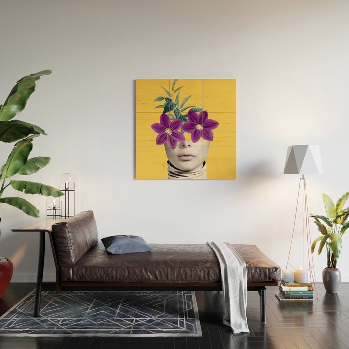Floral Portrait 2 Wood Wall Art Gallery Image 2