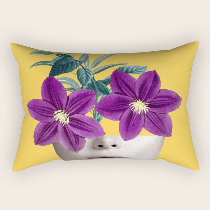 Floral Portrait 2 Rectangular Pillow Gallery Image 1