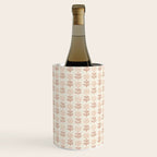 block print floral - terracotta cream Wine Chiller Gallery Image 1