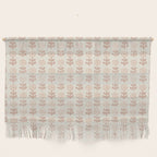 block print floral - terracotta cream Wall Hanging Gallery Image 1