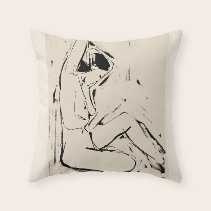 Female Figure 9 Throw Pillow Gallery Image 1