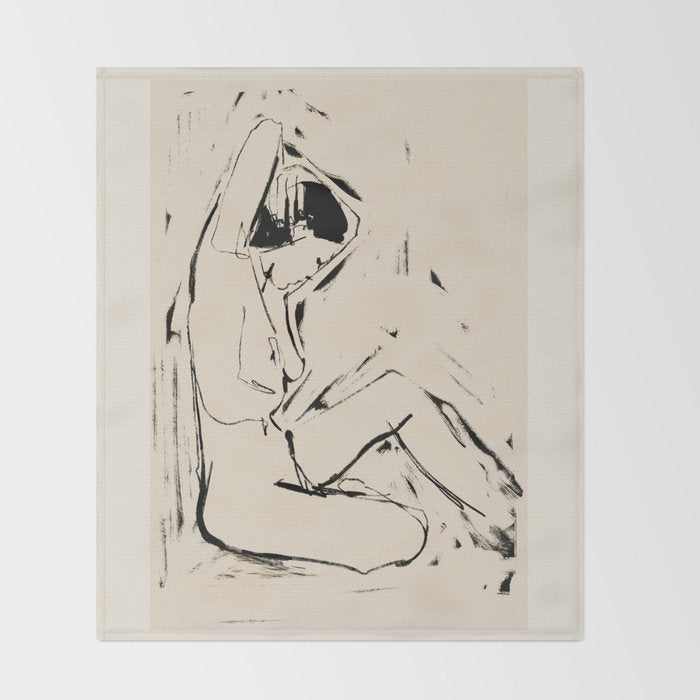 Female Figure 9 Throw Blanket Gallery Image 2