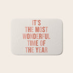 The Most Wonderful Time Of The Year Warm Pink Bath Mat Gallery Image 1