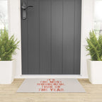 The Most Wonderful Time Of The Year Warm Pink Welcome Mat Gallery Image 3