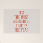 The Most Wonderful Time Of The Year Warm Pink Welcome Mat Gallery Image 1