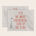 The Most Wonderful Time Of The Year Warm Pink Placemat Gallery Image 1