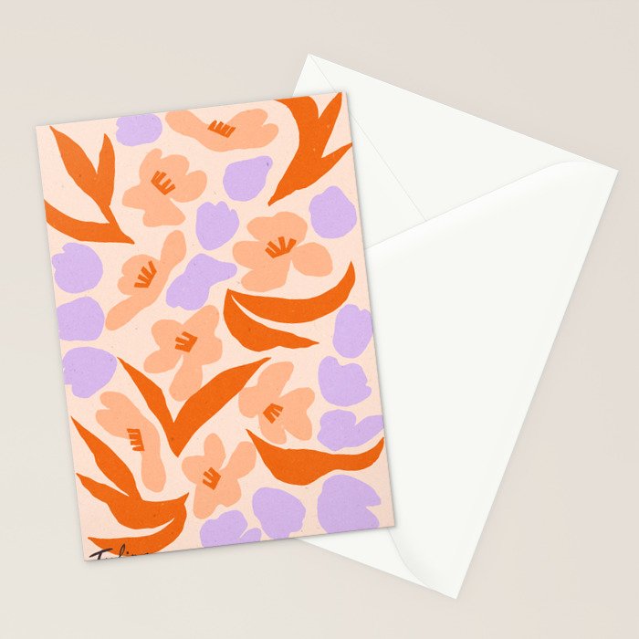 Tulips. Retro cottagecore floral illustration Stationery Card Gallery Image 2