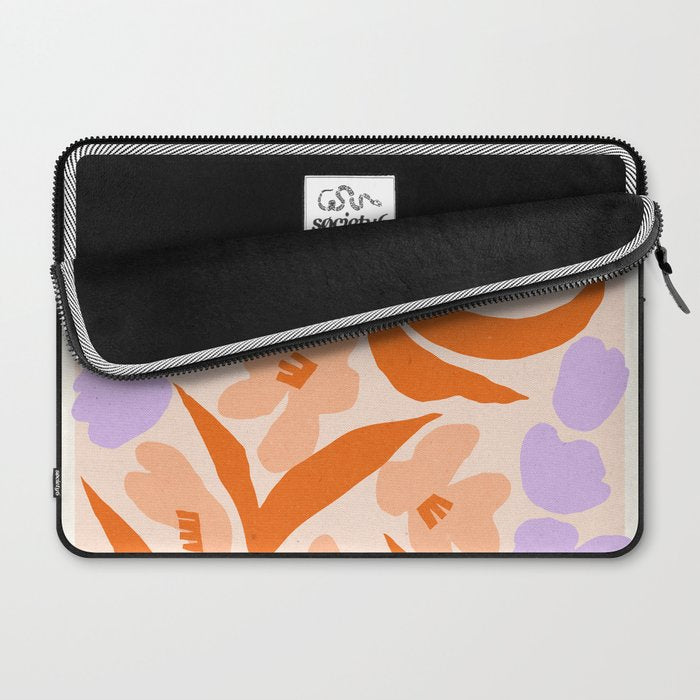 Tulips. Retro cottagecore floral illustration Laptop Sleeve Gallery Image 2