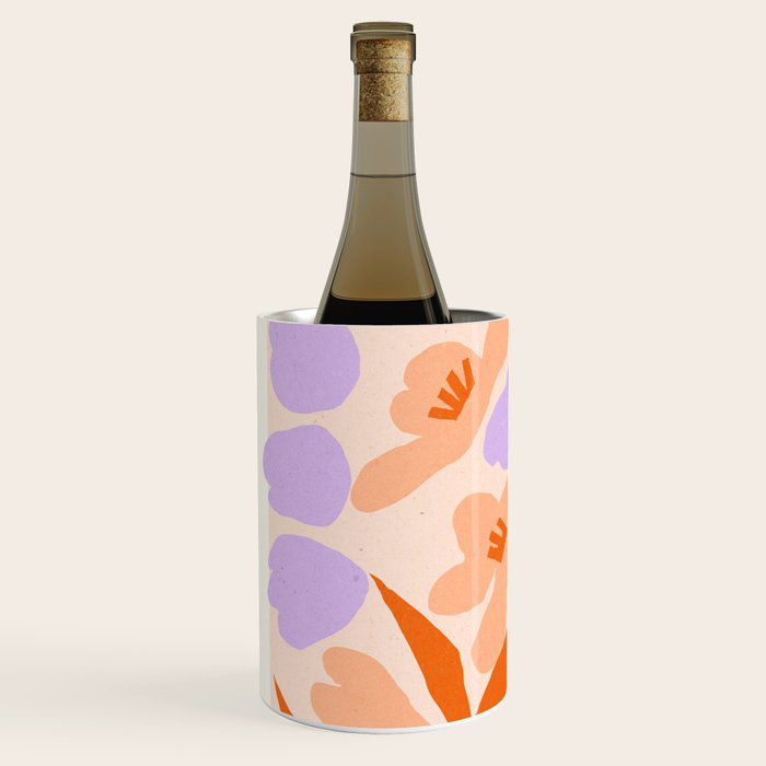 Tulips. Retro cottagecore floral illustration Wine Chiller Gallery Image 2