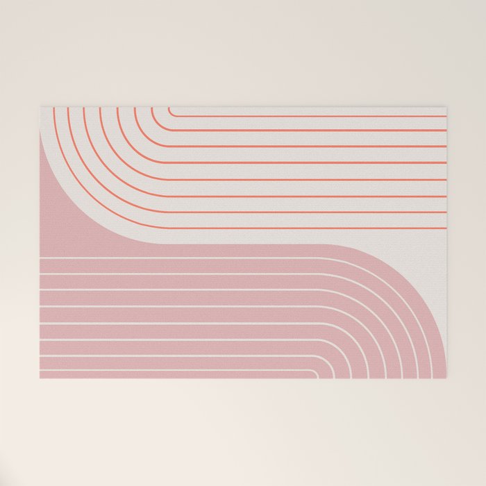 Two Tone Line Curvature XIX Welcome Mat Gallery Image 1