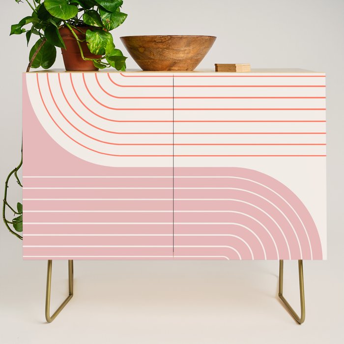Two Tone Line Curvature XIX Credenza Gallery Image 1