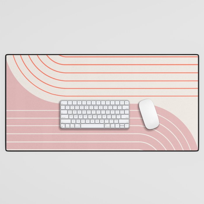 Two Tone Line Curvature XIX Desk Mat Gallery Image 1