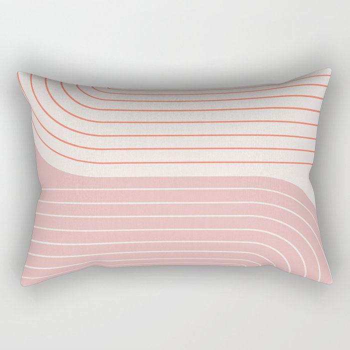 Two Tone Line Curvature XIX Rectangular Pillow Gallery Image 2