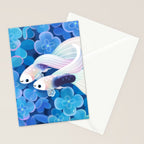 White tuxedo guppy Stationery Card Gallery Image 2