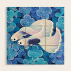 White tuxedo guppy Wood Wall Art Gallery Image 1