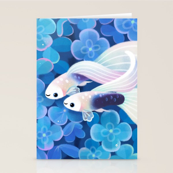 White tuxedo guppy Stationery Card Gallery Image 2
