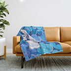 White tuxedo guppy Throw Blanket Gallery Image 1