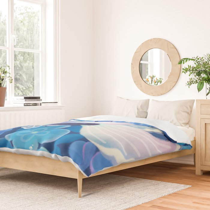 White tuxedo guppy Duvet Cover Gallery Image 2