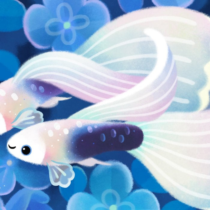 White tuxedo guppy Coffee Mug Gallery Image 2