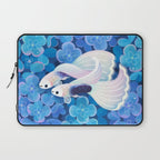 White tuxedo guppy Laptop Sleeve Gallery Image 1