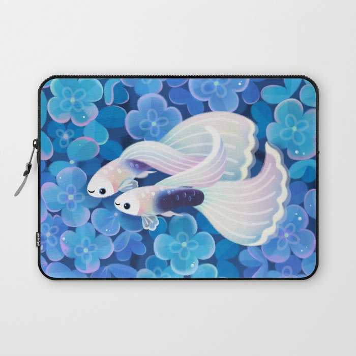 White tuxedo guppy Laptop Sleeve Gallery Image 1