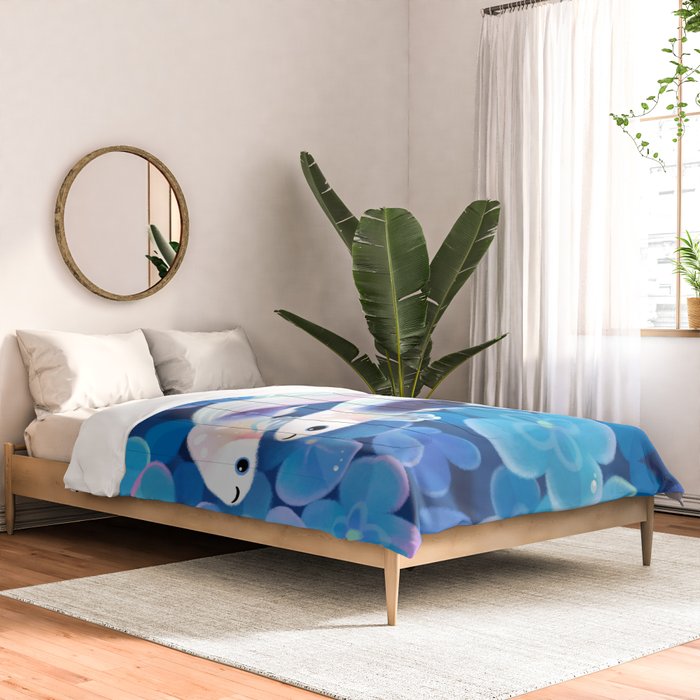 White tuxedo guppy Comforter Gallery Image 2