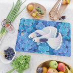White tuxedo guppy Cutting Board Gallery Image 2