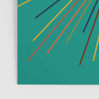 Mid-Century Modern Sunburst - Minimalist Abstract Sun in Mid Mod Orange, Olive, Mustard, and Teal Turquoise Poster Gallery Image 3