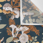 Colorful Dark Forest Animals B Wall Tapestry Gallery Image 3