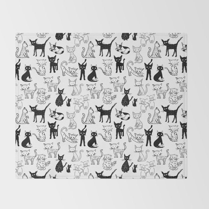 Cats Throw Blanket Gallery Image 2