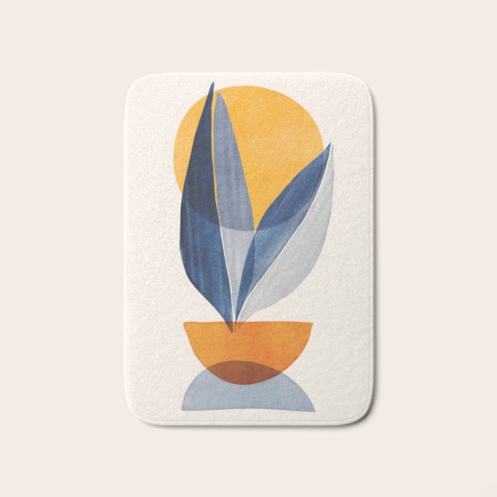 Sunshine Stack / Mid Century Abstract Illustration Bath Mat Gallery Image 1