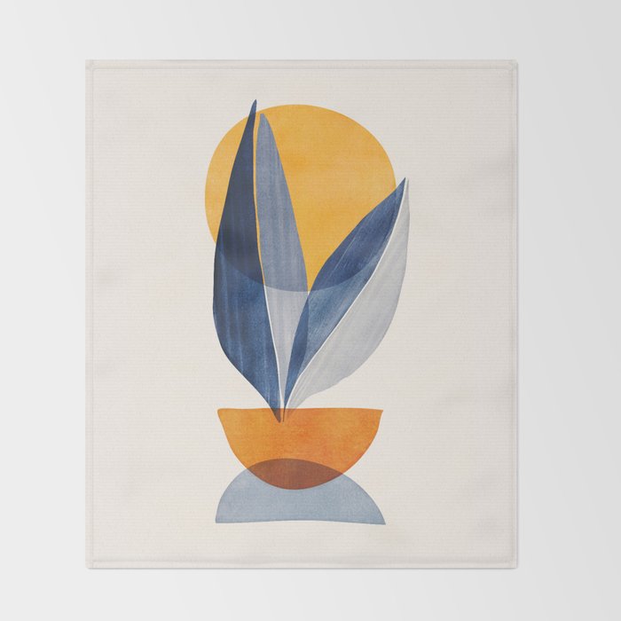 Sunshine Stack / Mid Century Abstract Illustration Throw Blanket Gallery Image 2