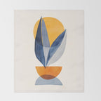Sunshine Stack / Mid Century Abstract Illustration Throw Blanket Gallery Image 2