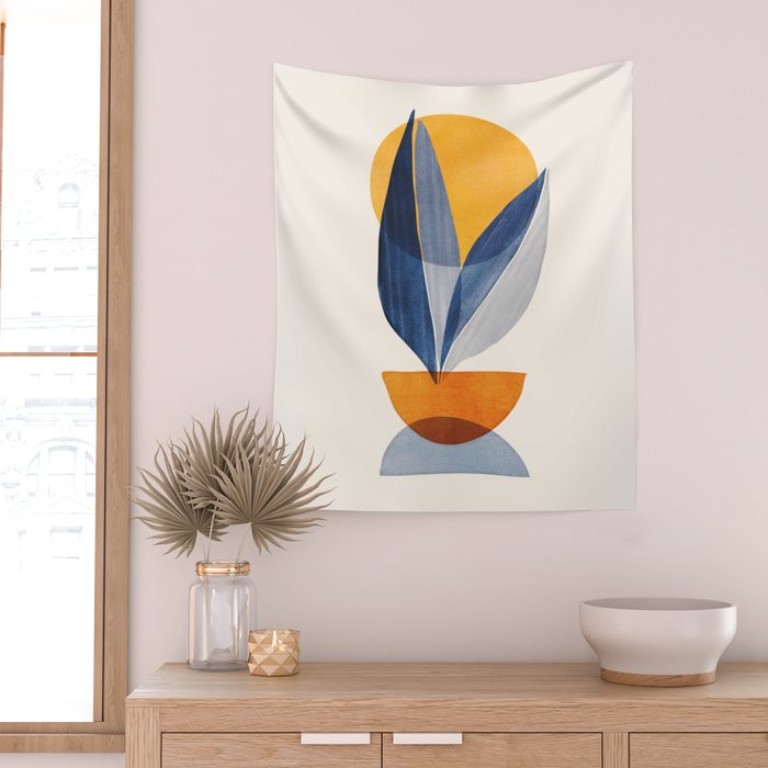 Sunshine Stack / Mid Century Abstract Illustration Wall Tapestry Gallery Image 2