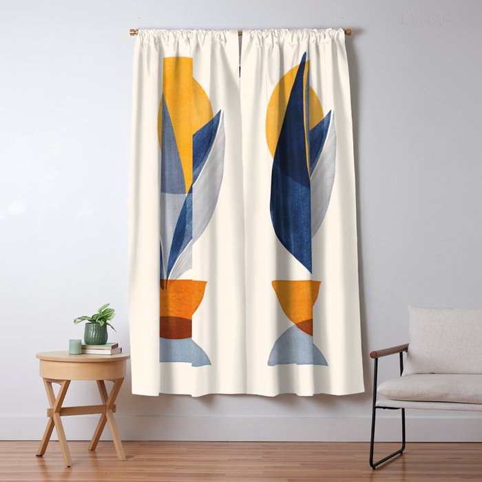 Sunshine Stack / Mid Century Abstract Illustration Window Curtain Gallery Image 5