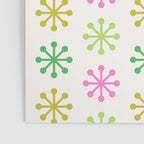Retro Snowflakes - Pink & Green Poster Gallery Image 3