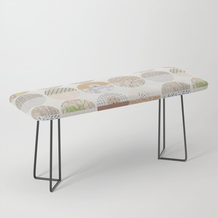 Patterned Circles: Maps & Kraft Paper Bench Gallery Image 1