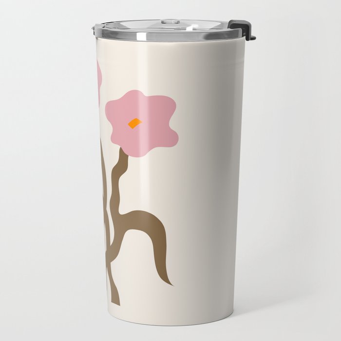 Flower Market, Vienna, Modern Art, Botanical retro art Travel Mug Gallery Image 2