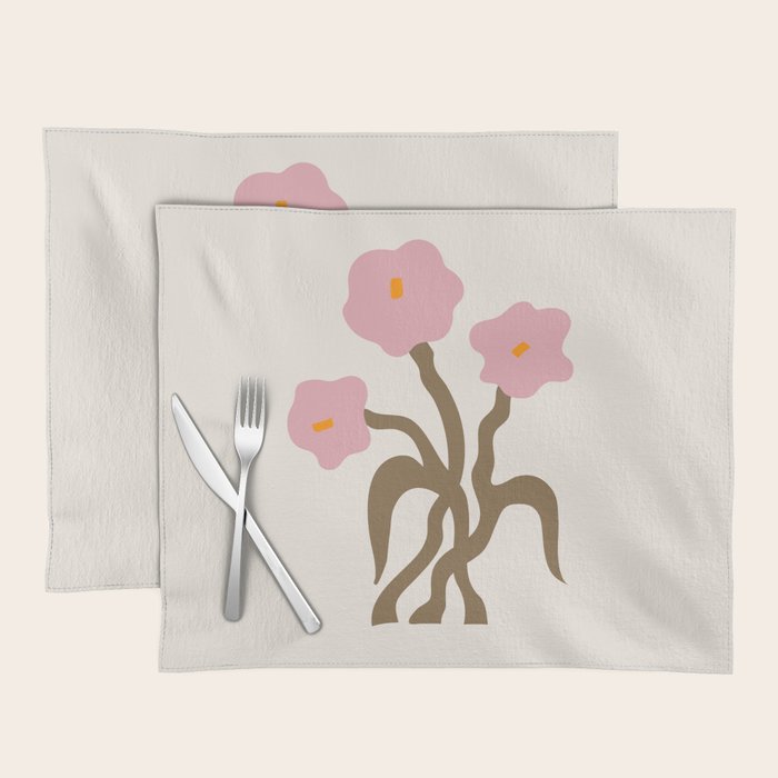 Flower Market, Vienna, Modern Art, Botanical retro art Placemat Gallery Image 1