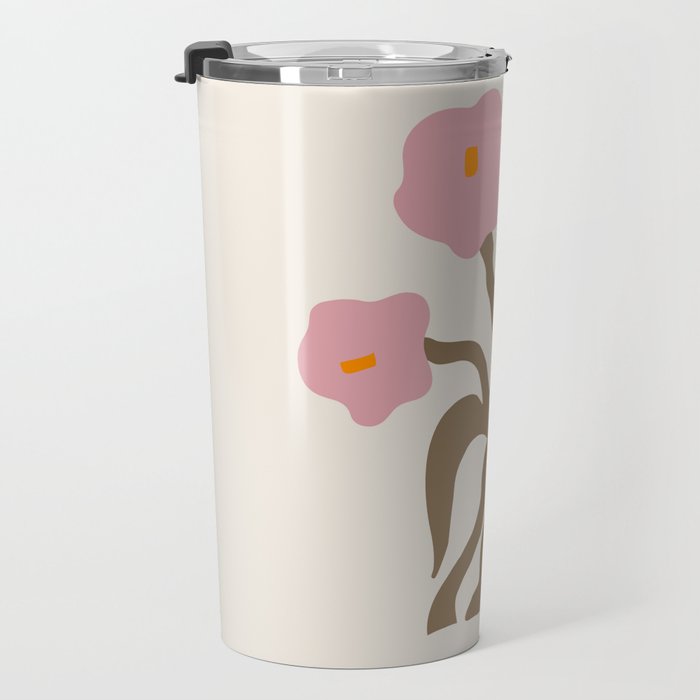 Flower Market, Vienna, Modern Art, Botanical retro art Travel Mug Gallery Image 3