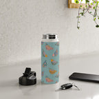 Pastel Bird Pattern  Water Bottle Gallery Image 4