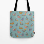 Pastel Bird Pattern  Tote Bag Gallery Image 1