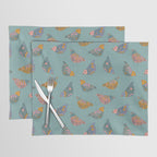 Pastel Bird Pattern  Placemat Gallery Image 1